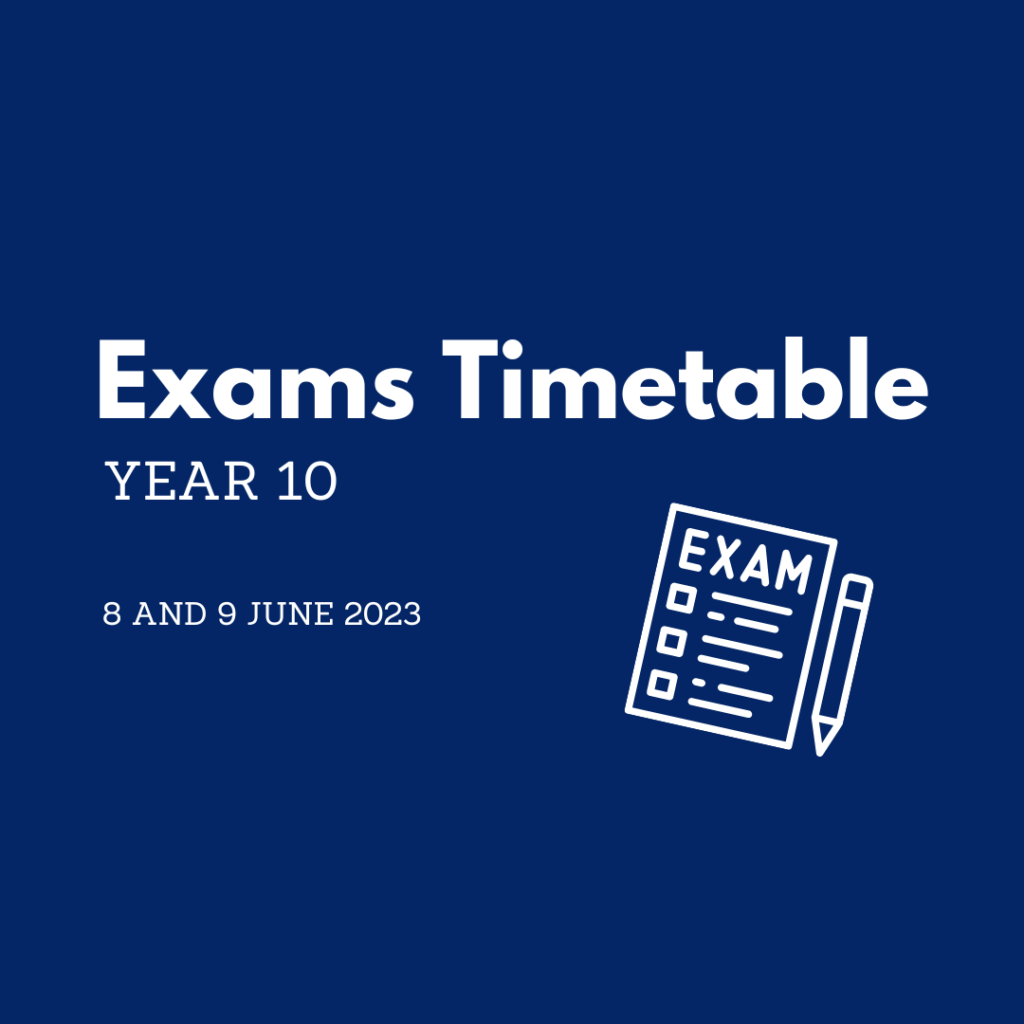 Year 10 Examinations, Semester 1